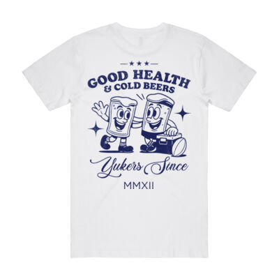 GOOD HEALTH & COLD BEERS - Block Tee Thumbnail