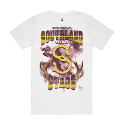 SOUTHLAND STAGS WHITE - Block Tee Thumbnail