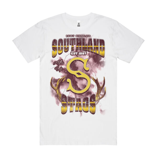 SOUTHLAND STAGS WHITE - Block Tee Thumbnail