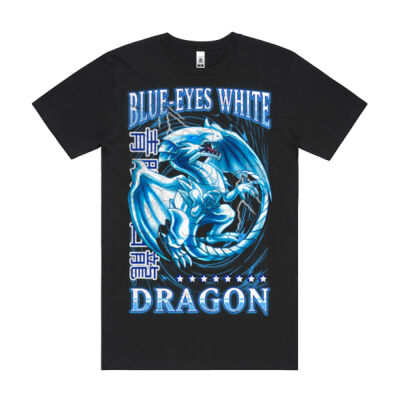 BLUE EYES WHITE DRAGON BLACK - Block Tee Thumbnail