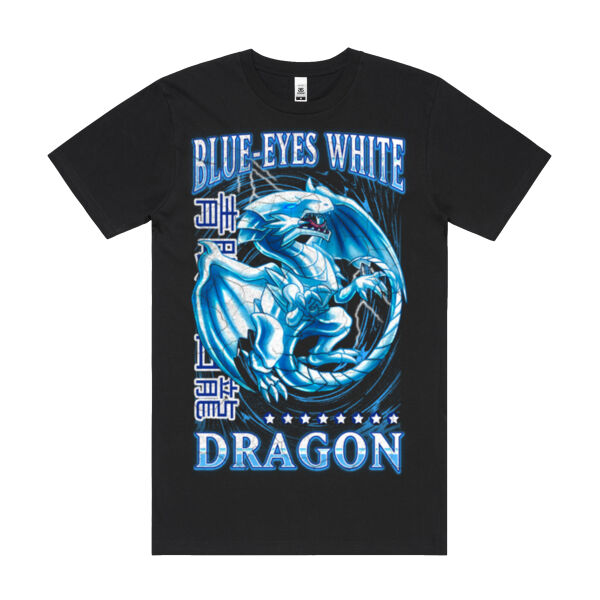 BLUE EYES WHITE DRAGON BLACK - Block Tee Thumbnail